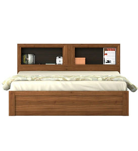 Detec™ Queen Size Bed with Storage Natural Teak