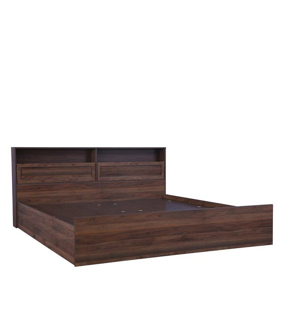 Detec™ Queen Size Bed with Storage in Columbia Walnut Finish