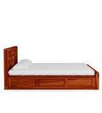 Load image into Gallery viewer, Detec™ Solid Wood Queen Size Bed With Storage In Honey Oak Finish
