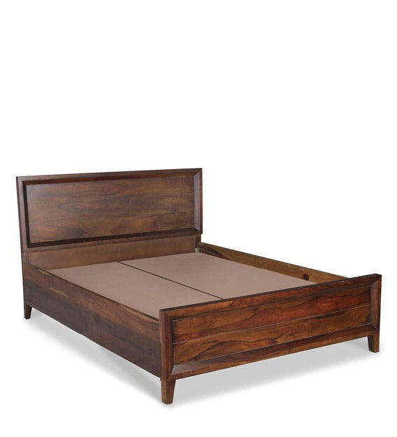 Detec™ Queen Size Bed with Storage in Walnut Finish