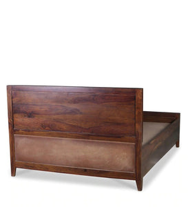 Detec™ Queen Size Bed with Storage in Walnut Finish