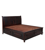 गैलरी व्यूवर में इमेज लोड करें, Detec™ Queen Size Bed with Storage in Dark Walnut Finish
