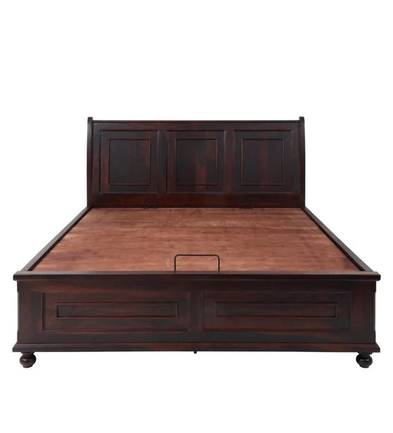 Detec™ Queen Size Bed with Storage in Dark Walnut Finish