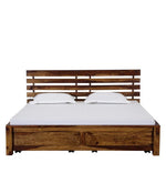 Load image into Gallery viewer, Detec™ Solid Wood Queen Size Bed with Storage in Provincial Teak Finish
