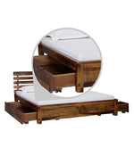 Load image into Gallery viewer, Detec™ Solid Wood Queen Size Bed with Storage in Provincial Teak Finish
