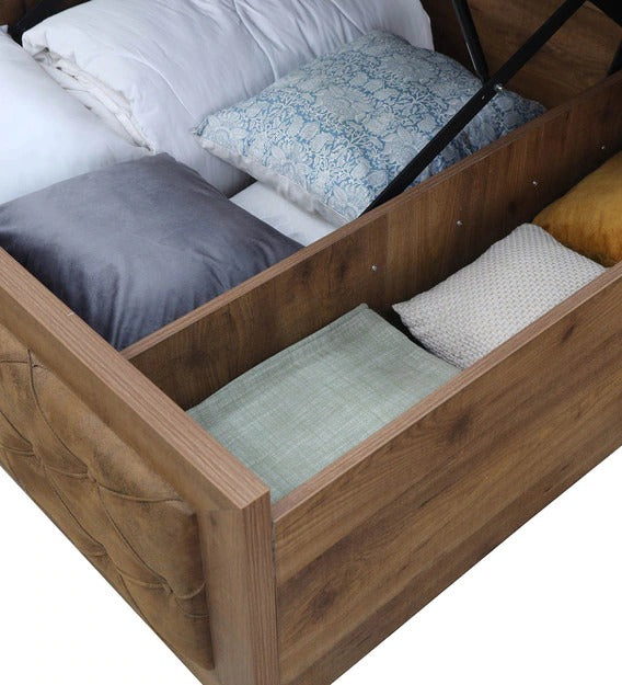 Detec™ Queen Size Bed with Storage in Knottywood Finish