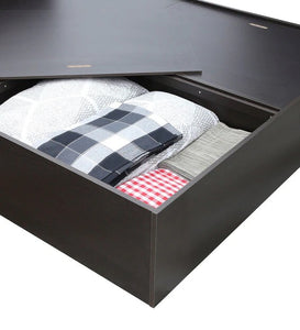 Detec™ Waves Queen Size Bed with Box Storage in Wenge Finish