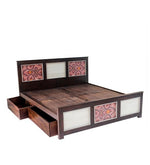 Load image into Gallery viewer, Detec™ Queen Size Bed with Storage in Walnut Finish
