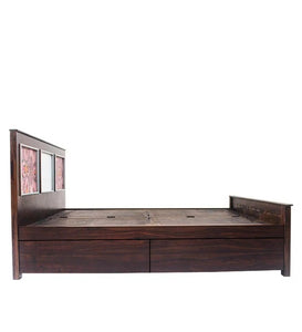 Detec™ Queen Size Bed with Storage in Walnut Finish