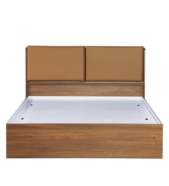 Detec™ Queen Sized Bed with Storage In Dark Brown Finish