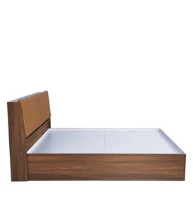 Detec™ Queen Sized Bed with Storage In Dark Brown Finish