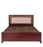 Load image into Gallery viewer, Detec™ Queen Size Bed with Storage in Walnut &amp; Beige Finish
