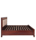 Load image into Gallery viewer, Detec™ Queen Size Bed with Storage in Walnut &amp; Beige Finish
