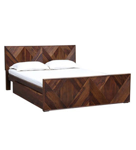 Detec™ Solid Wood Queen Size Bed in Provincial Teak Finish