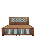 Load image into Gallery viewer, Detec™ Queen Size Bed with Storage in Teak Finish
