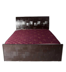 Detec™ Queen Size Bed with Storage in Dark Brown Colour