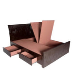 Load image into Gallery viewer, Detec™ Queen Size Bed with Storage in Dark Brown Colour
