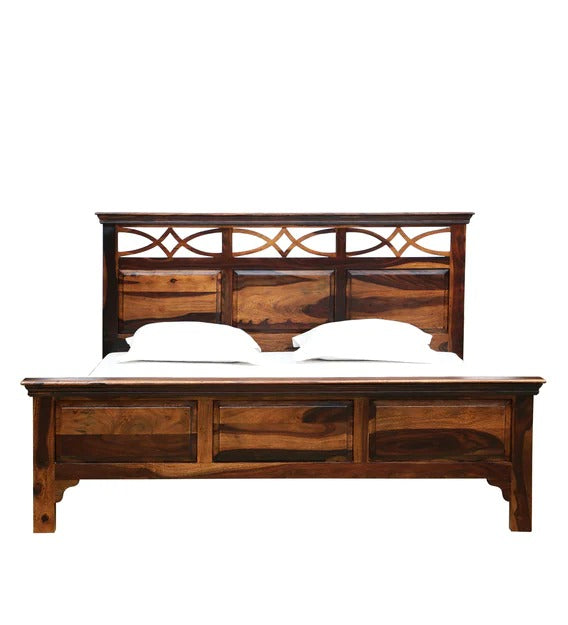 Detec™ Solid Wood Queen Size Bed in Provincial Teak Finish