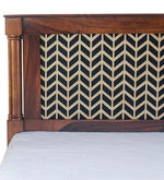 Load image into Gallery viewer, Detec™ Queen Size Hand Painted Bed with Storage in Teak Finish
