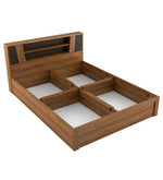 Load image into Gallery viewer, Detec™ Queen Size Bed with Storage Natural Teak Finish
