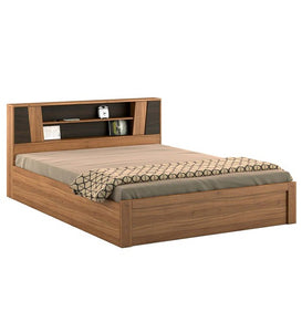 Detec™ Queen Size Bed with Storage Natural Teak Finish
