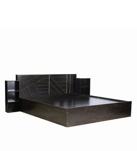 Detec™ Queen Bed with Storage & 2 Side Tables in Wenge Finish