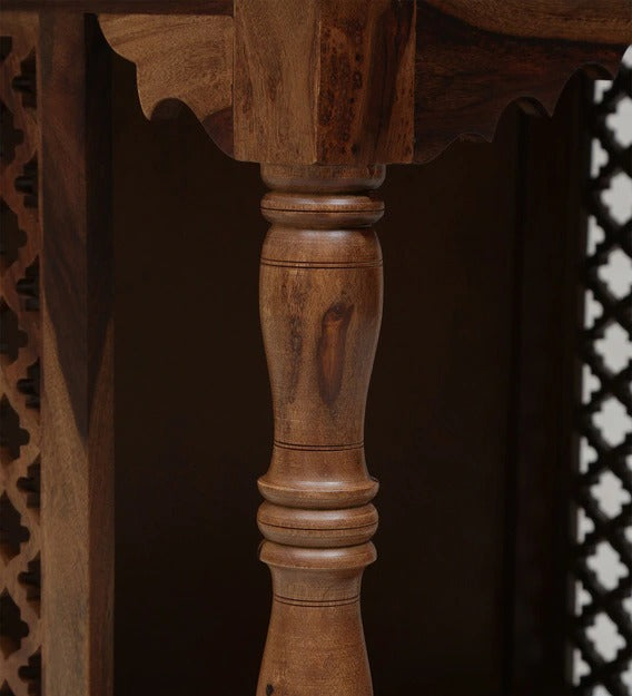 WoodenMood Sheesham Wood Pooja Mandir Without Door
