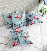 Load image into Gallery viewer, Detec™ Digital Printed Jute Floral Pattern 24x24 Inch Cushion Covers (Set Of 5)
