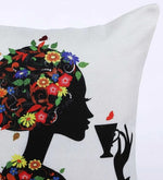 गैलरी व्यूवर में इमेज लोड करें, Detec™ Digital Printed Jute Floral Pattern 24x24 Inch Cushion Covers (Set Of 5)
