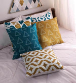 Load image into Gallery viewer, Detec™ Jute Geometric Pattern 12x12 Inch Cushion Covers (Set Of 5)
