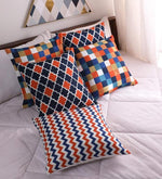 Load image into Gallery viewer, Detec™ Jute Geometric Pattern 16x16 Inch Cushion Covers (Set Of 5)
