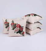 गैलरी व्यूवर में इमेज लोड करें, Detec™ Digital Printed Jute Floral Pattern 12x12 Inch Cushion Covers (Set Of 5)

