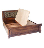 गैलरी व्यूवर में इमेज लोड करें, Detec™ Queen Size Hand Painted Bed with Storage in Teak Finish

