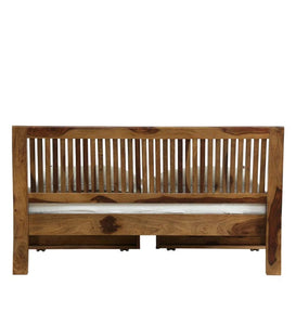 Detec™ Solid Wood Queen Size Bed with Box Storage in Provincial Teak Finish