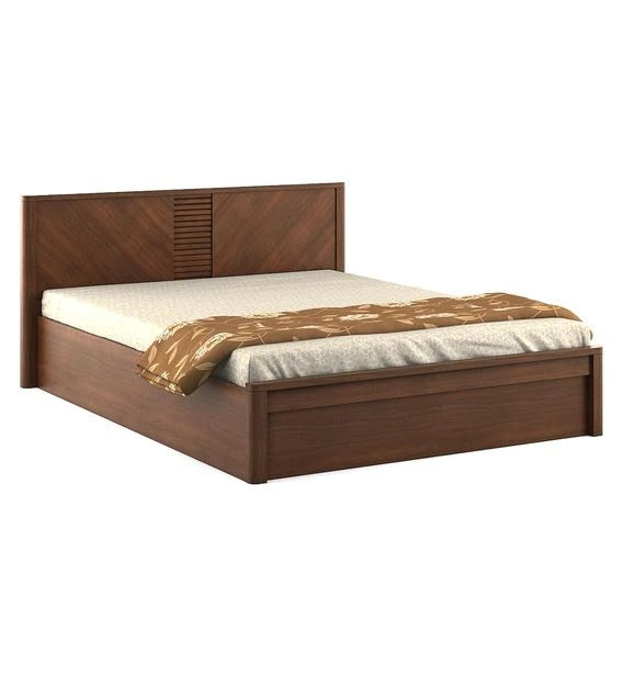Detec™ Queen Size Bed with Storage in Rigato Walnut Finish