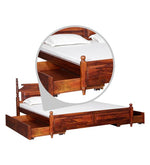 Load image into Gallery viewer, Detec™ Solid Wood Queen Size Bed with Storage in Honey Oak Finish
