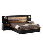 Load image into Gallery viewer, Detec™ Queen size bed with Storage in Melamine Finish
