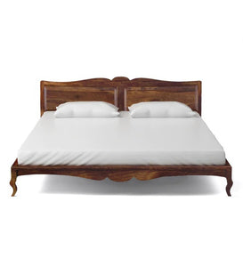 Detec™ Solid Wood Queen Size Bed In Provincial Teak Finish