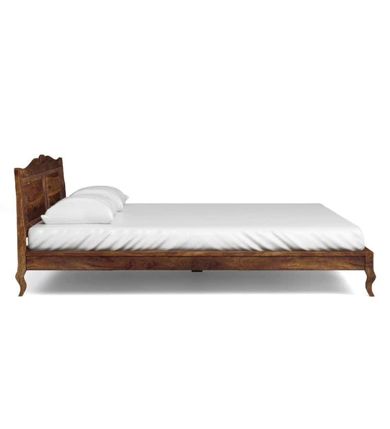 Detec™ Solid Wood Queen Size Bed In Provincial Teak Finish