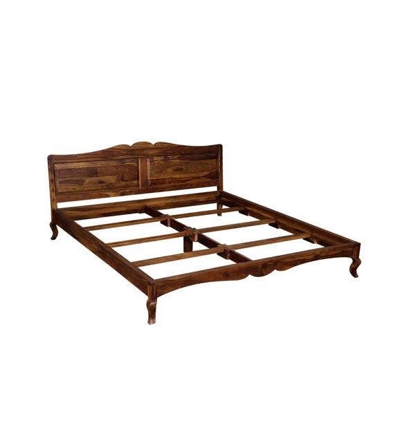 Detec™ Solid Wood Queen Size Bed In Provincial Teak Finish