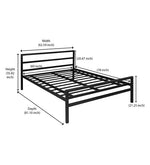 Load image into Gallery viewer, Detec™ Queen Size Bed in Black Colour
