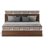 Load image into Gallery viewer, Detec™ Queen Size Bed with Storage in Brazilian Walnut Finish
