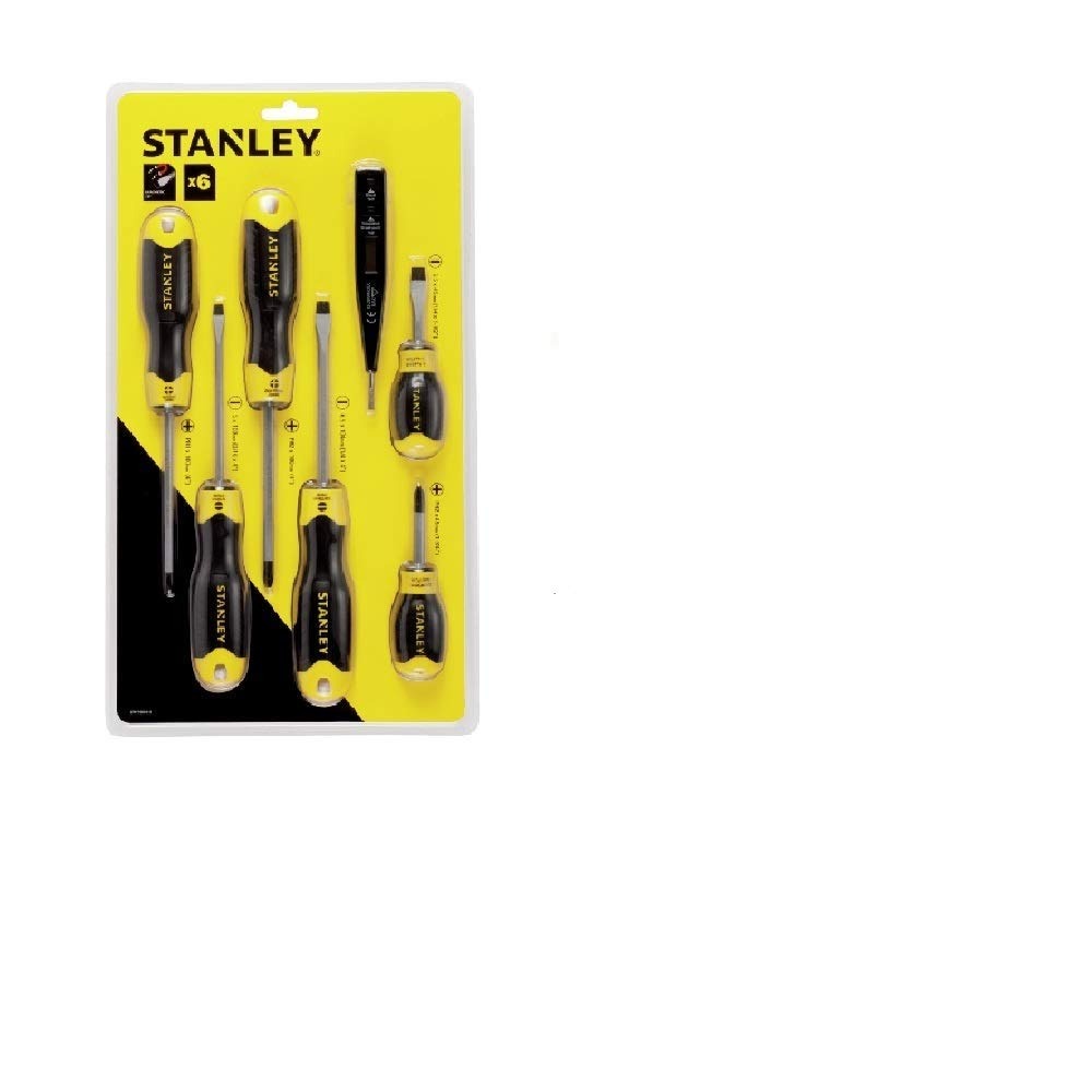 Stanley 6-Pcs Cushion Grip Screwdriver Set (Tester Included)