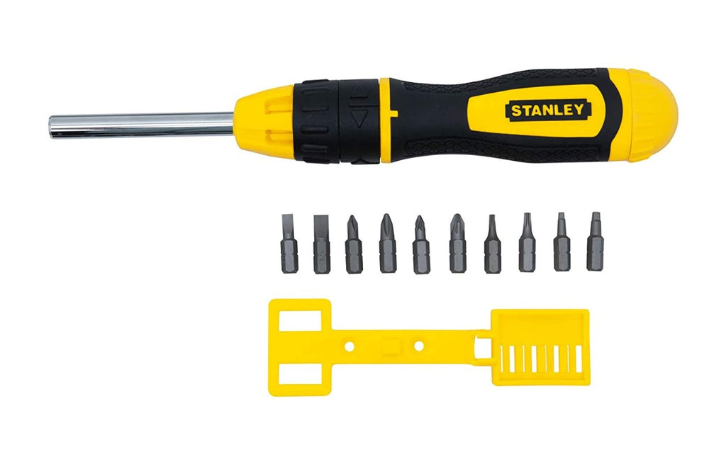 Stanley 10pc Ratcheting Multi-Bit Screwdriver Pack of 12
