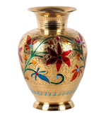 Load image into Gallery viewer, Detec Brass Golden Vase - Vase - Rishan Lifestyle
