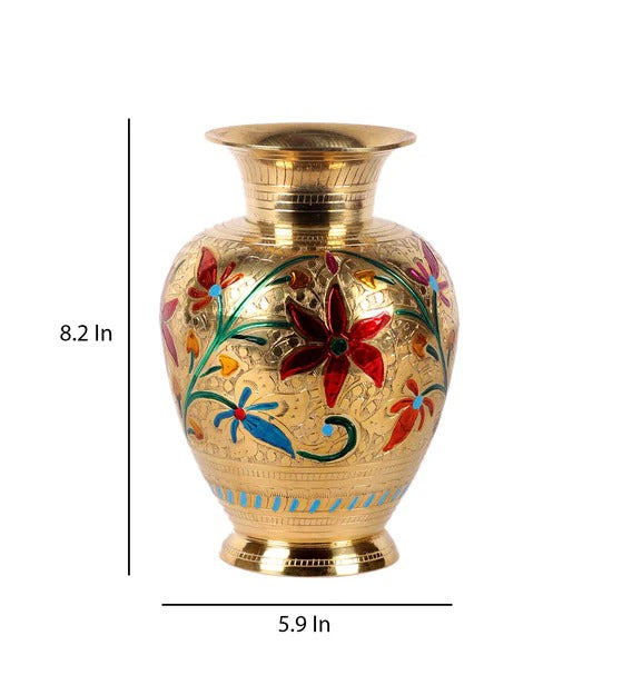 Detec Brass Golden Vase - Vase - Rishan Lifestyle