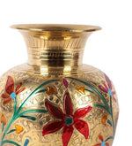Load image into Gallery viewer, Detec Brass Golden Vase - Vase - Rishan Lifestyle
