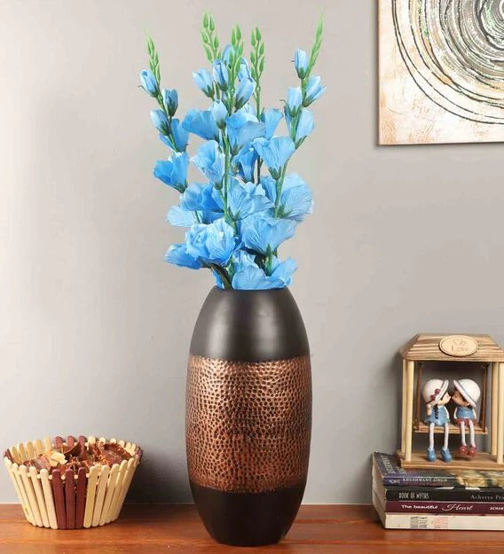 Detec Brass Black Brown Vase - Rishan Lifestyle