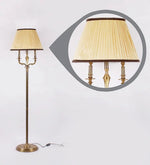 गैलरी व्यूवर में इमेज लोड करें, Detec White Fabric Shade Floor Lamp with Gold Base

