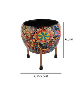 Detec Metal Circle Flower Pot - Rishan Life Style